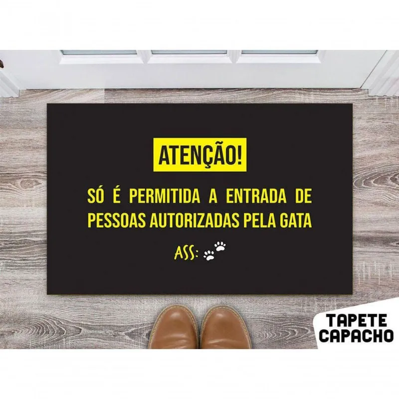 Tapete 60x40cm - Permitida A Entrada De Pessoas Autorizadas - DELUZZ