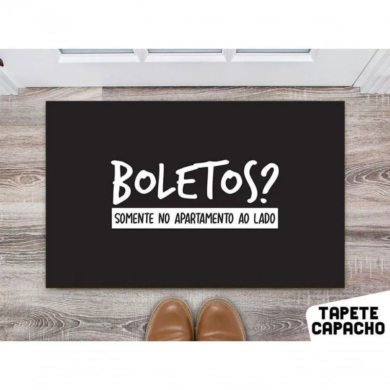 Tapete 60x40cm - Boletos No Apartamento Ao Lado - DELUZZ