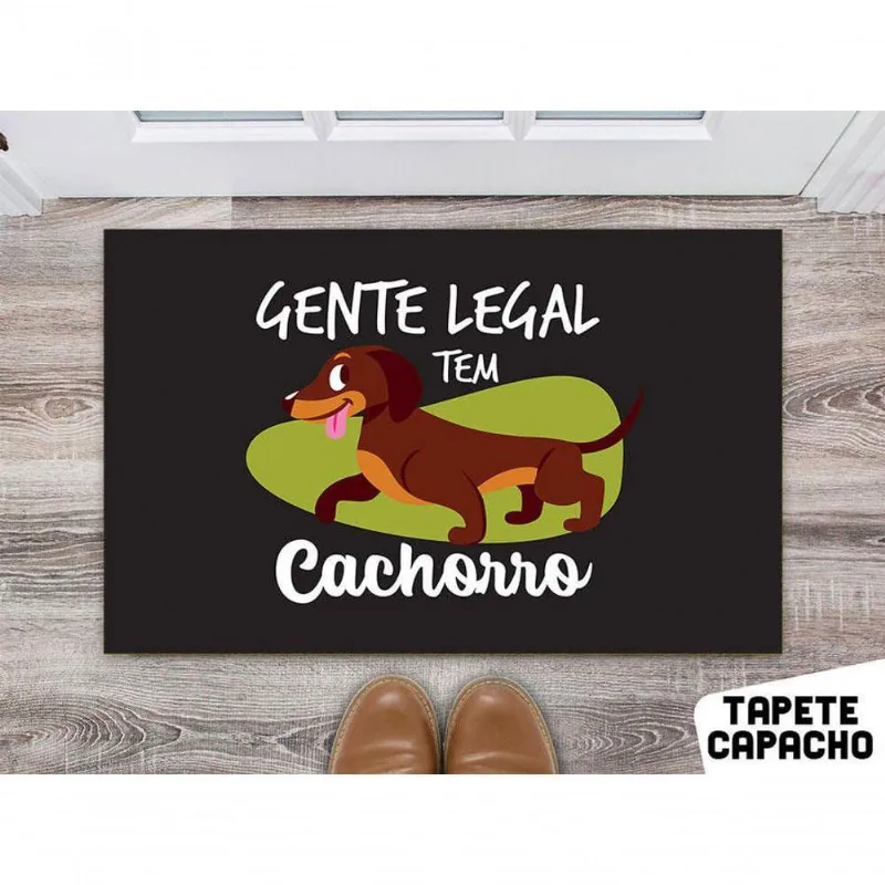Tapete 60x40cm - Gente Legal Tem Cachorro - DELUZZ