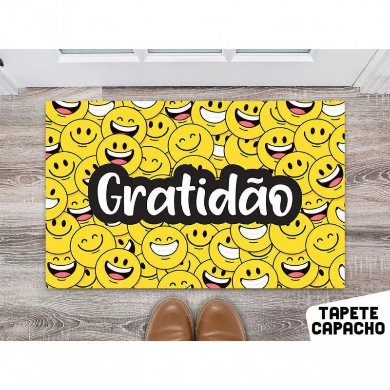 Tapete 60x40cm - Gratidão - DELUZZ