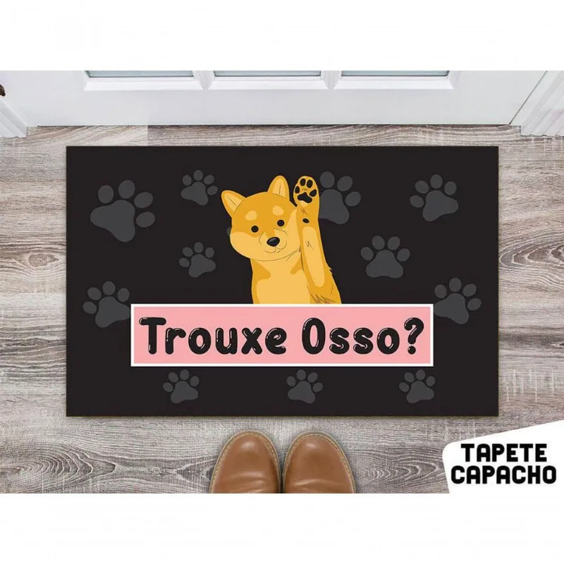 Tapete 60x40cm Trouxe Osso ? - DELUZZ