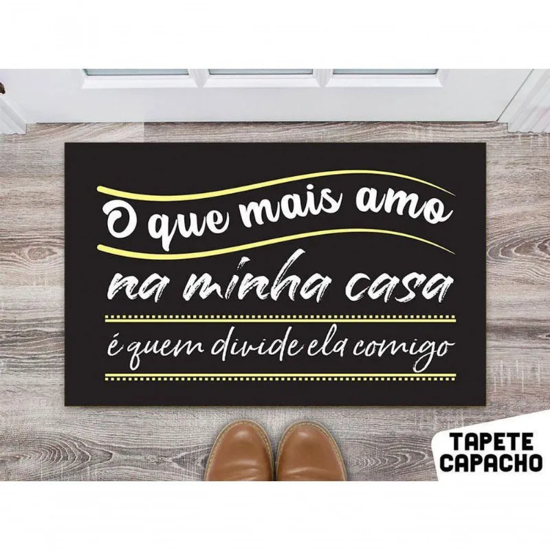 Tapete Para Cozinha 60X40Cm O Que Eu Mais Amo Na Minha Casa - DELUZZ