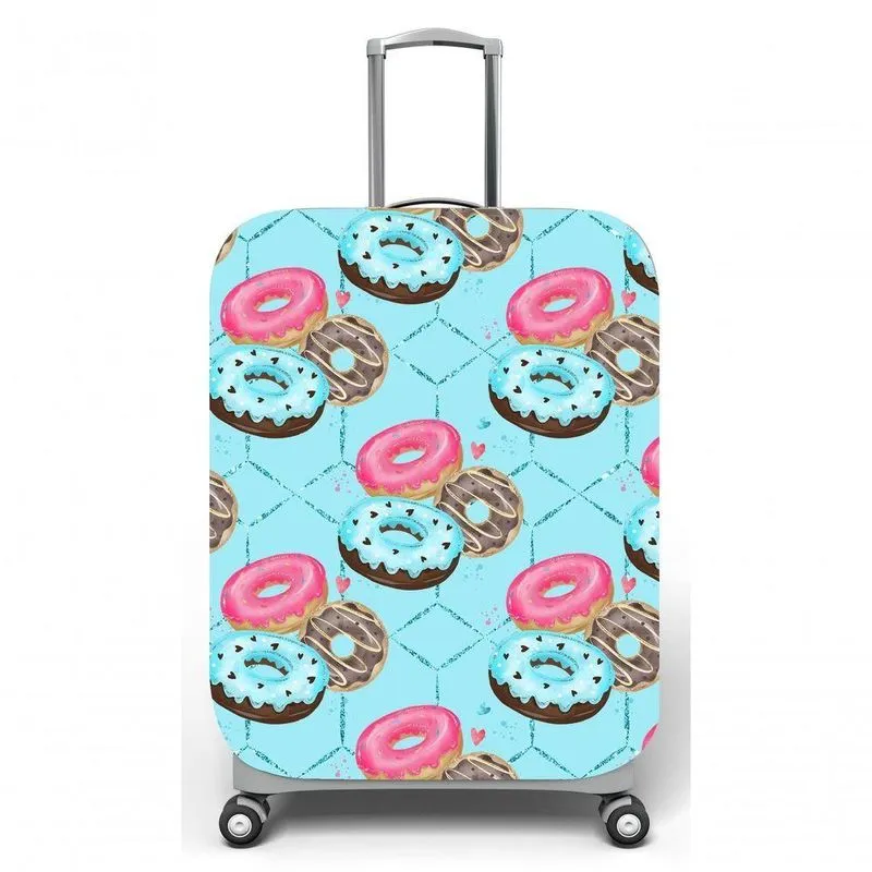 Capa Mala Viagem G C48x A75 X P29cm Donuts Azul Colorido