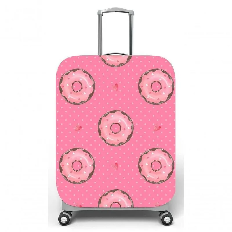 Capa Mala Viagem G C48x A75 X P29cm Padrão Donuts De Rosa