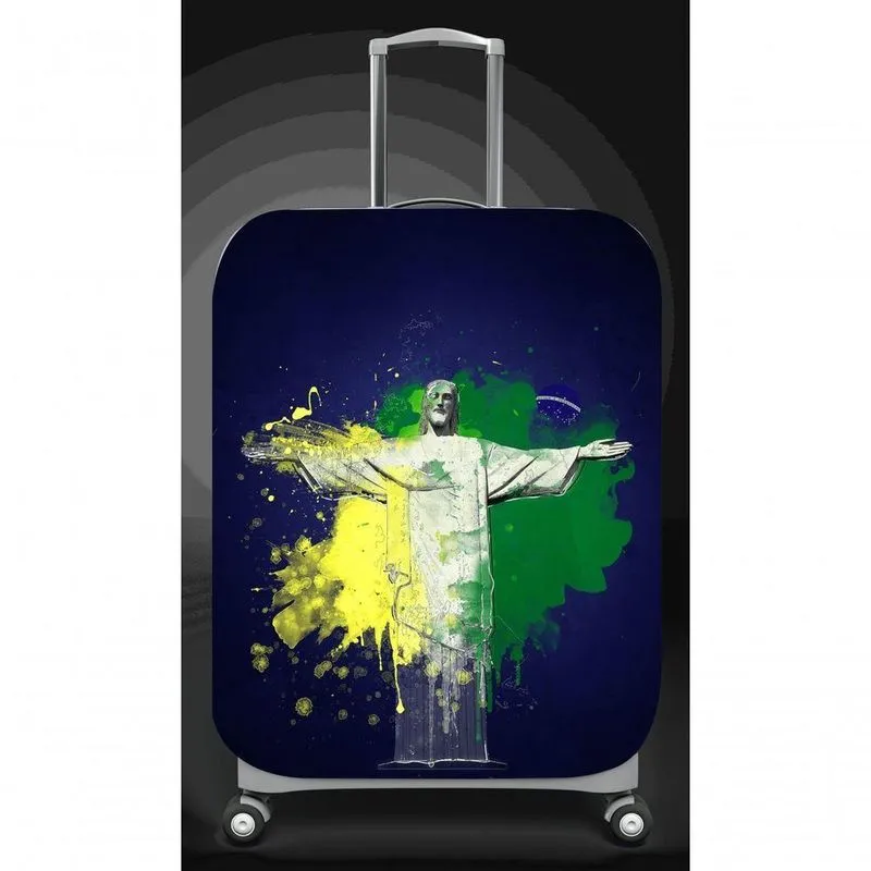 Capa Mala Viagem G C48x A75 X P29cm Cristo Redentor Brasil