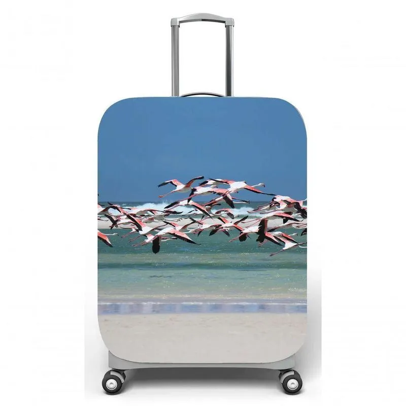 Capa Para Mala Viagem M C40x A59 X P27cm Flamingos Voando