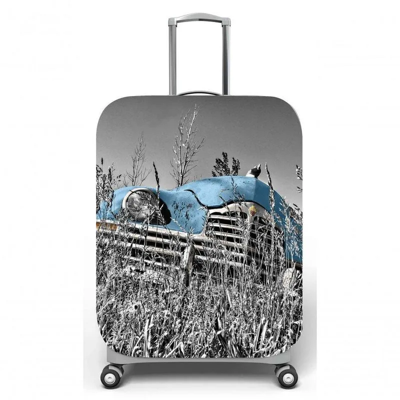 Capa Para Mala De Viagem G C48x A75 X P29cm Carro Azul