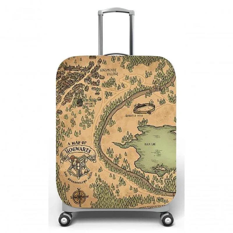 Capa Mala Viagem G C48x A75 X P29cm Mapa Mágico De Bruxo