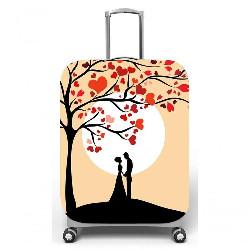 Capa Mala Viagem M C40x A59 X P27cm Arvore Casal Corações