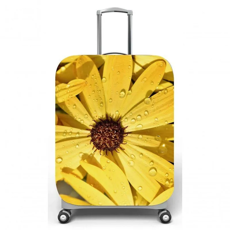 Capa Para Mala De Viagem M C40x A59 X P27cm Flor Amarela
