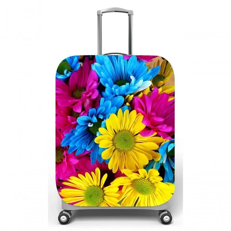 Capa Para Mala Viagem M C40x A59 X P27cm Flores Coloridas