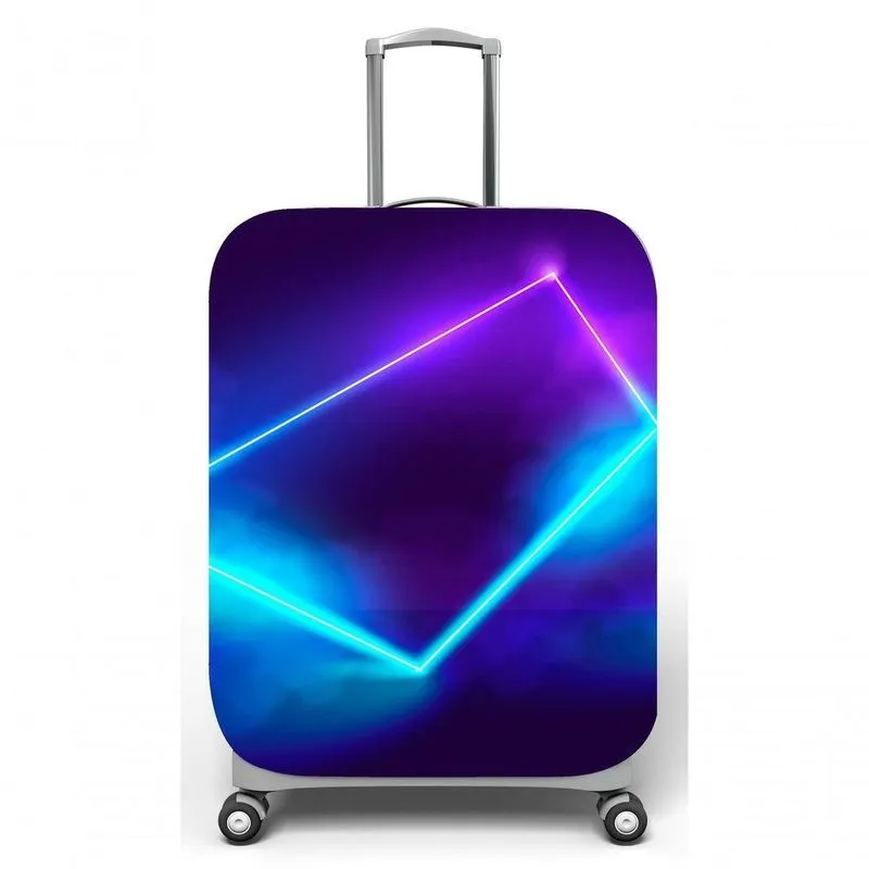 Capa Mala Viagem M, C40x A59 X P27cm Linhas Neon Azul