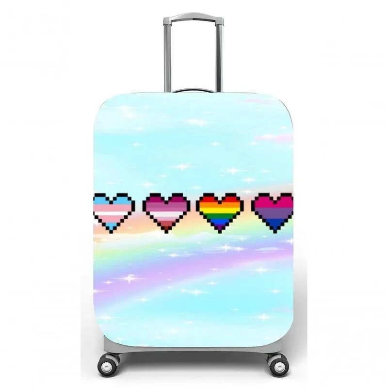 Capa Mala Viagem G, C48x A75 X P29cm Lgbt Céu Corações