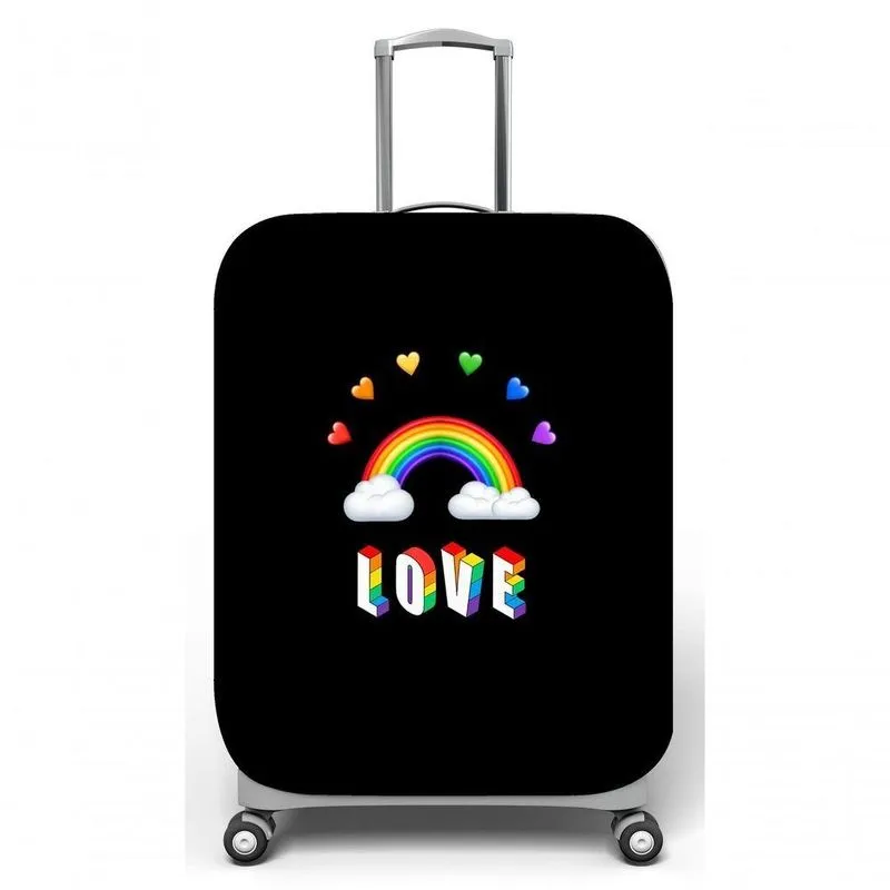 Capa Para Mala De Viagem M, Medidas Max C40x A59 X P27cm Lgbt Love Nuvens Corações