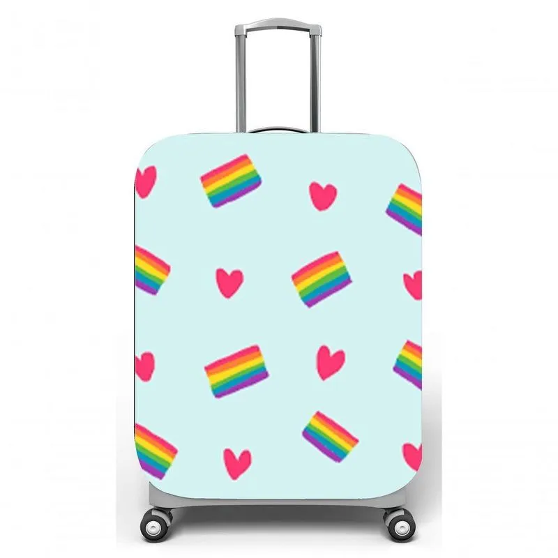Capa Para Mala De Viagem M, Medidas Max C40x A59 X P27cm Lgbt Arcoiris Coração