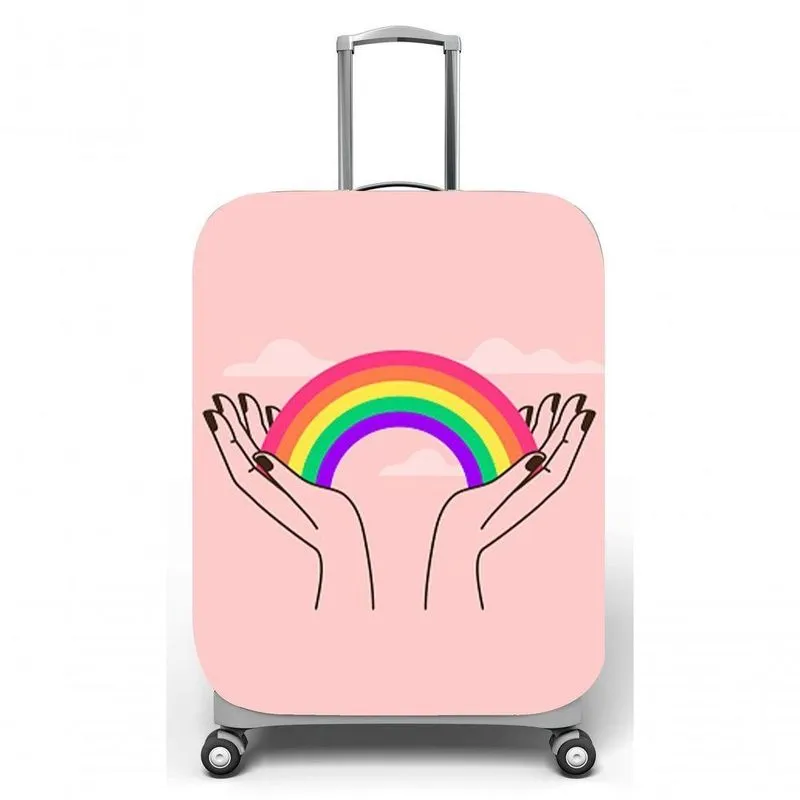Capa Para Mala De Viagem M, Medidas Max C40x A59 X P27cm Lgbt Arcoiris Mãos