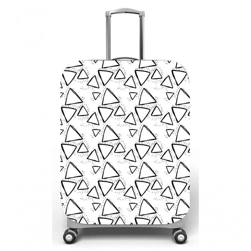 Capa Para Mala De Viagem M C40x A59 X P27cm Triangulos Preto