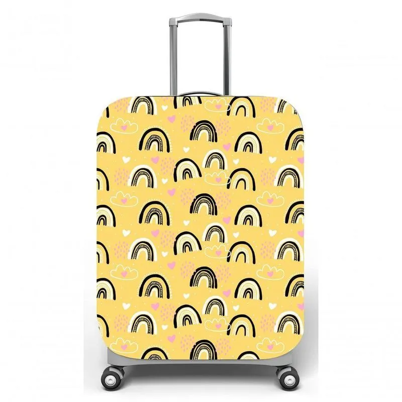 Capa Para Mala De Viagem G C48x A75 X P29cm Arco-iris Preto