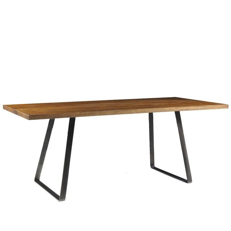 Mesa Sala de Jantar 190cm Grafite Madeira Maciça Brown