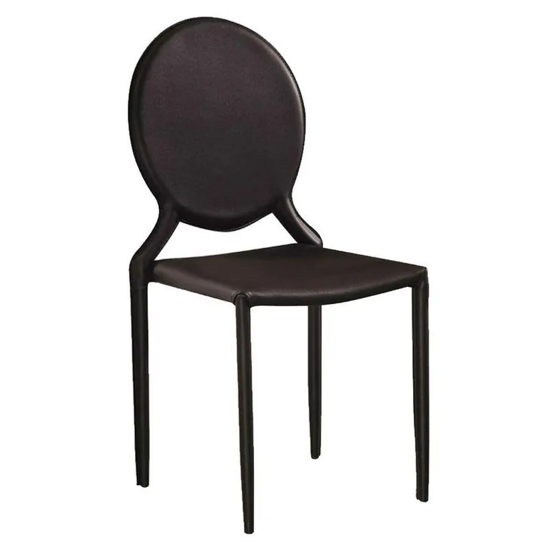 Cadeira Decorativa Sala E Cozinha Karma Medalhão Pvc Marrom