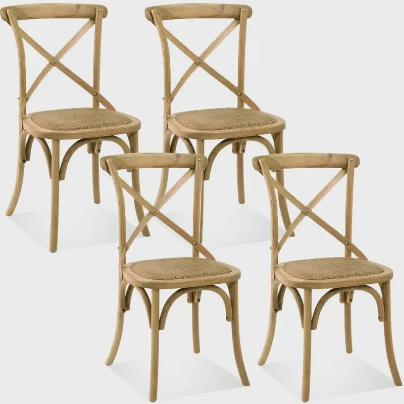 Kit 04 Cadeiras Para Sala de Jantar Cozinha Blair Oak G04 - Gran Belo