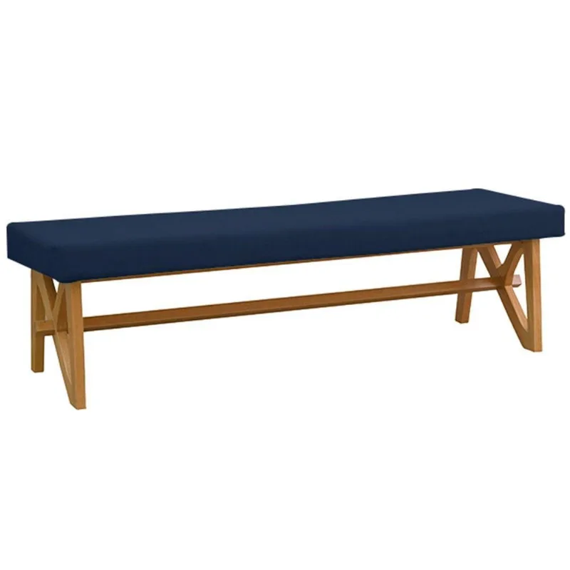 Banco Decorativo Sala de Estar 180cm Linz Linho Azul