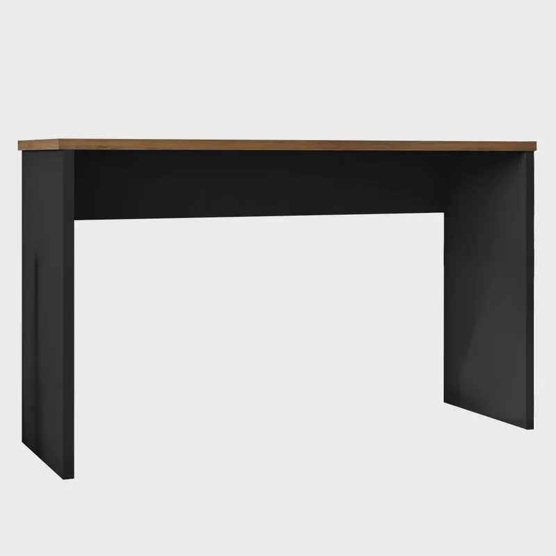 Mesa para Escritório Home Office Sem Gaveta Emma Preto Texturizado/Freijó G47 - Gran Belo
