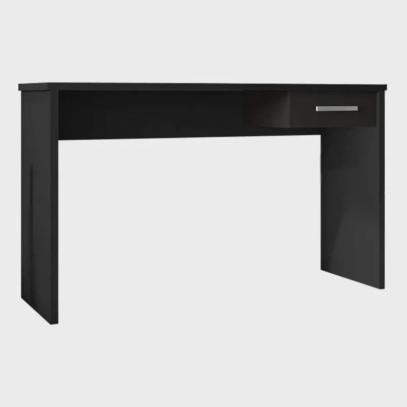 Mesa para Escritório Home Office com Gaveta Emma Preto Texturizado G47 - Gran Belo