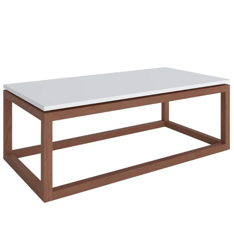 Mesa de Centro Oreo Amêndoa/Branco Gran Belo
