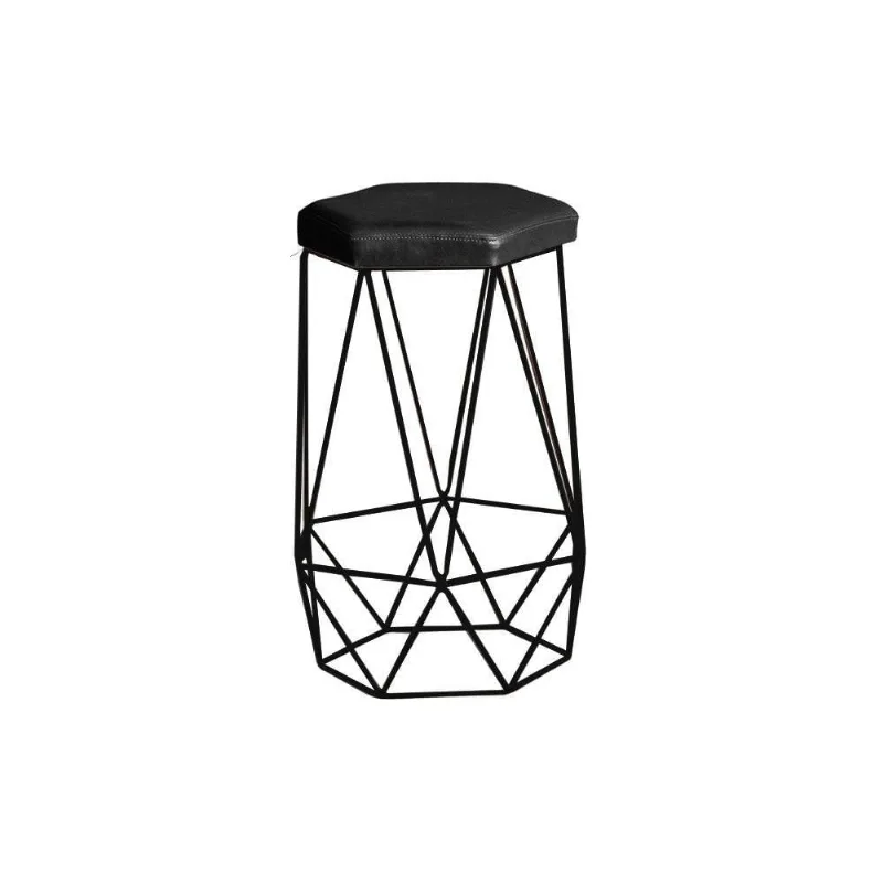 Banqueta Rubel Base Preta Pu Preto Gran Belo