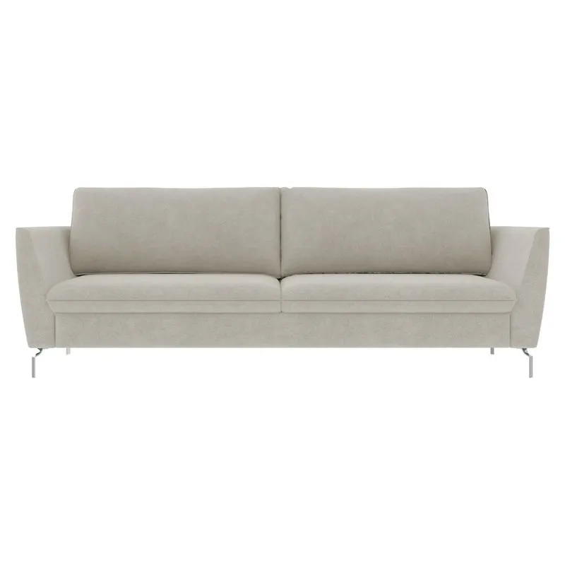 Sofá Decorativo Sala De Estar 210cm Olívia Suede Bege - Gran Belo