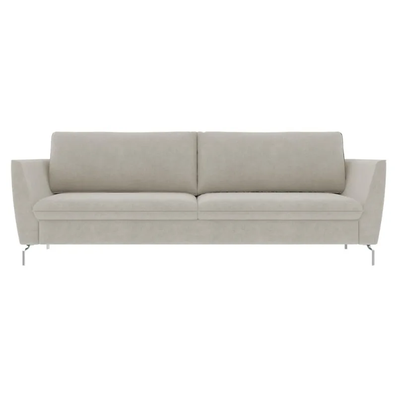 Sofá Decorativo Sala de Estar 230cm Olívia Suede Bege - Gran Belo