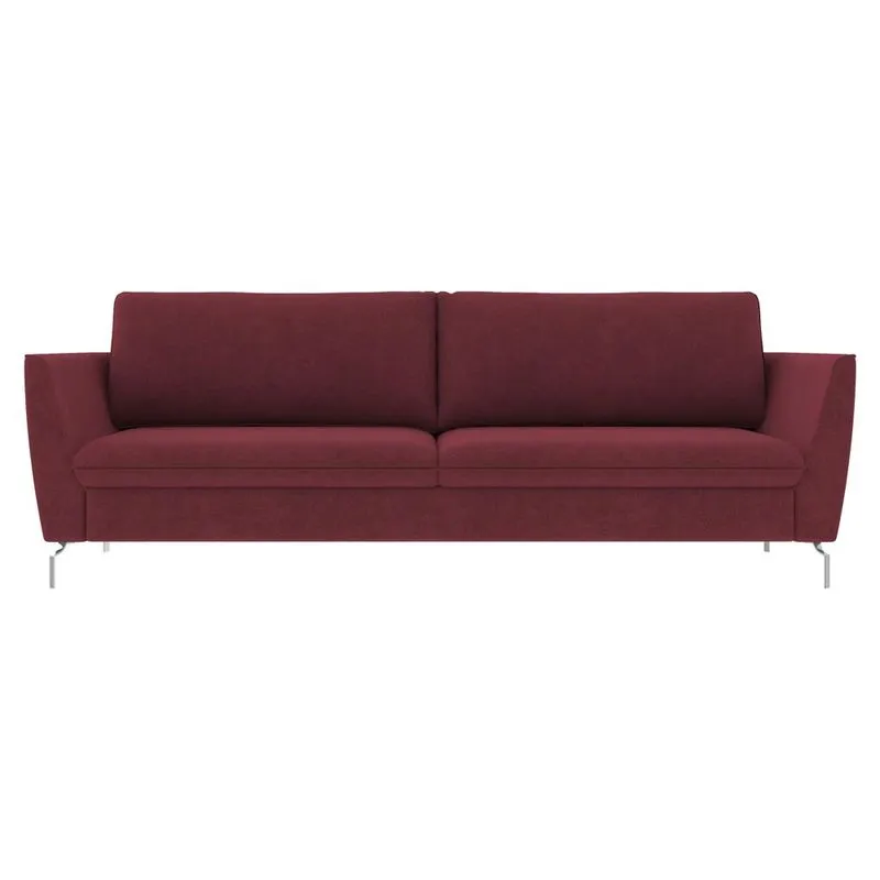 Sofá Decorativo Sala De Estar 230cm Olívia Suede Bordô - Gran Belo