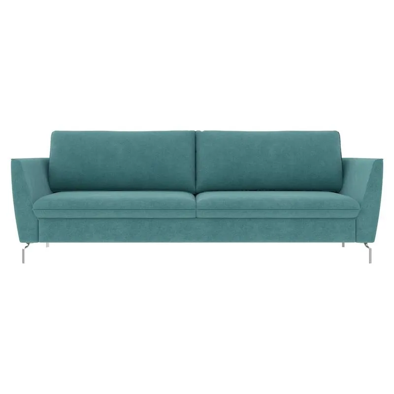 Sofá Decorativo Sala De Estar 230cm Olívia Suede Turquesa - Gran Belo