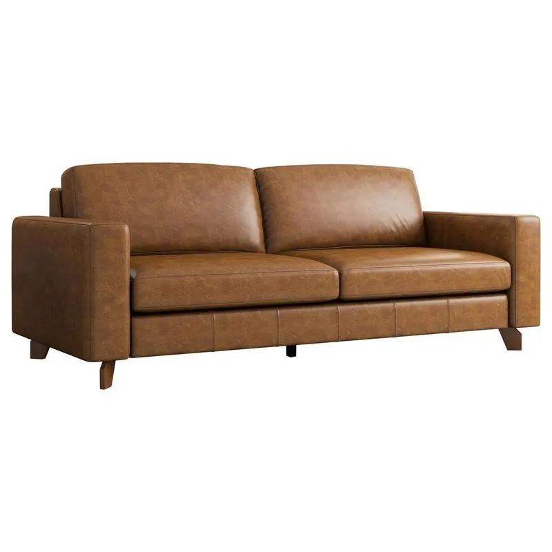 Sofá Decorativo 280cm Moscou Pu Sintético Caramelo - Gran Belo