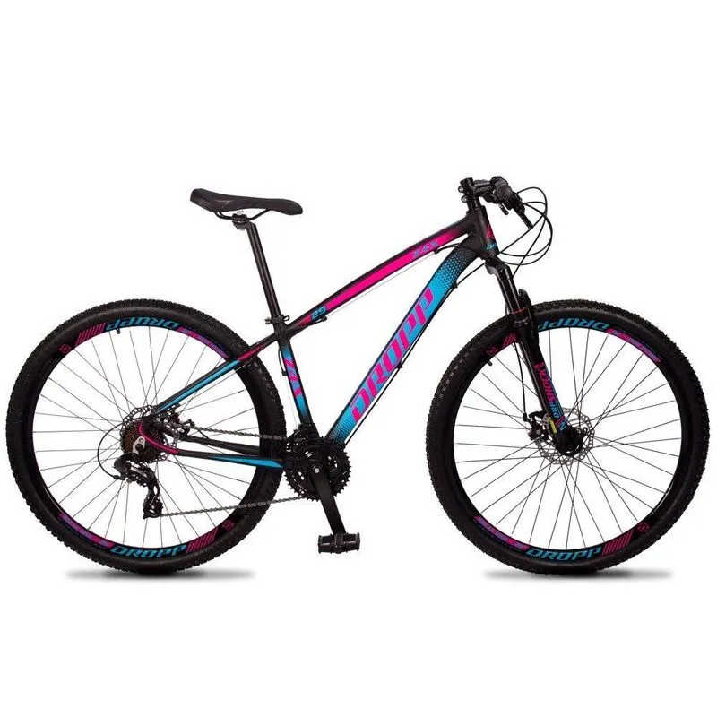 Bicicleta Z4-x Aro 29 Disco Mecânico Preto Rosa Azul Dropp
