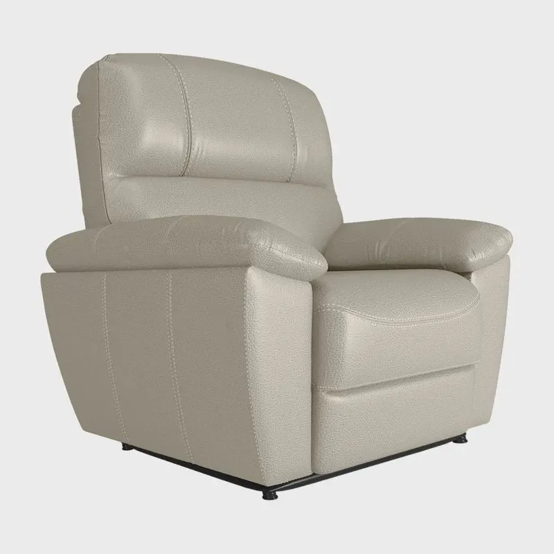 Poltrona do Papai Reclinável Elétrica Armênia Power Touch Couro Off White G40 - Gran Belo