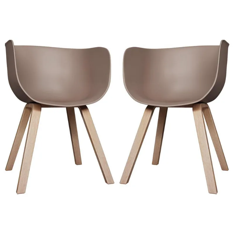 02 Cadeiras Decorativas Para Sala e Cozinha Angélica pp Nude - Gran Belo