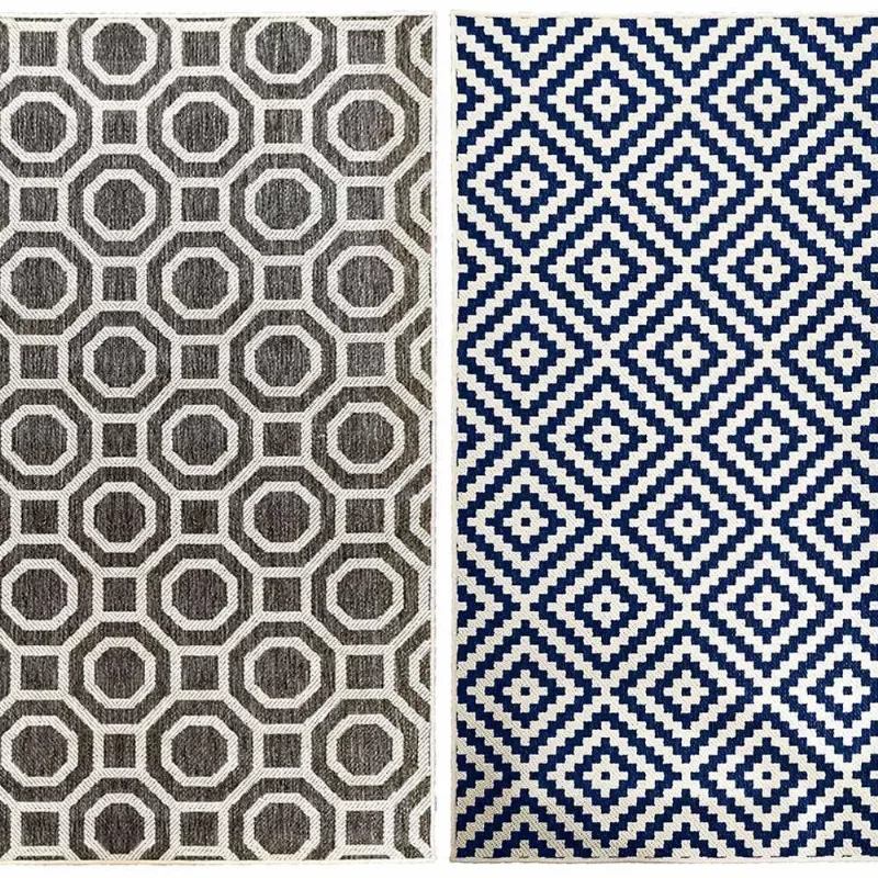 Tapete Decorativo Dupla Face Hera 200x300 Azul e Marrom - Gran Belo