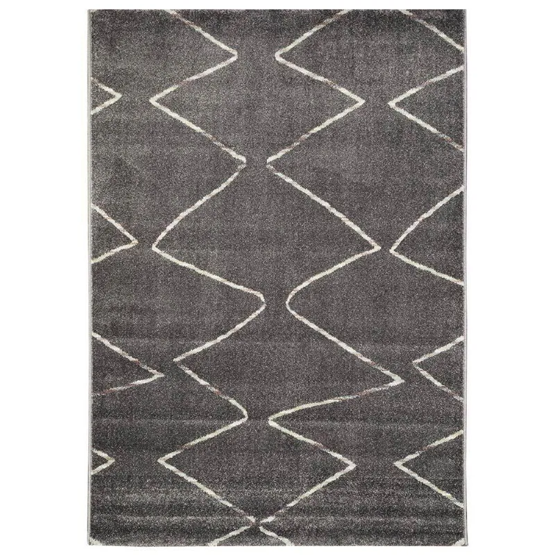 Tapete Decorativo Deltona 250x350 Cinza Escuro - Gran Belo