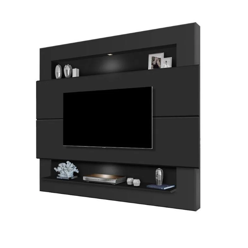 Painel Forlán 1,60 Cm para Tv de Até 60'' Preto Fosco
