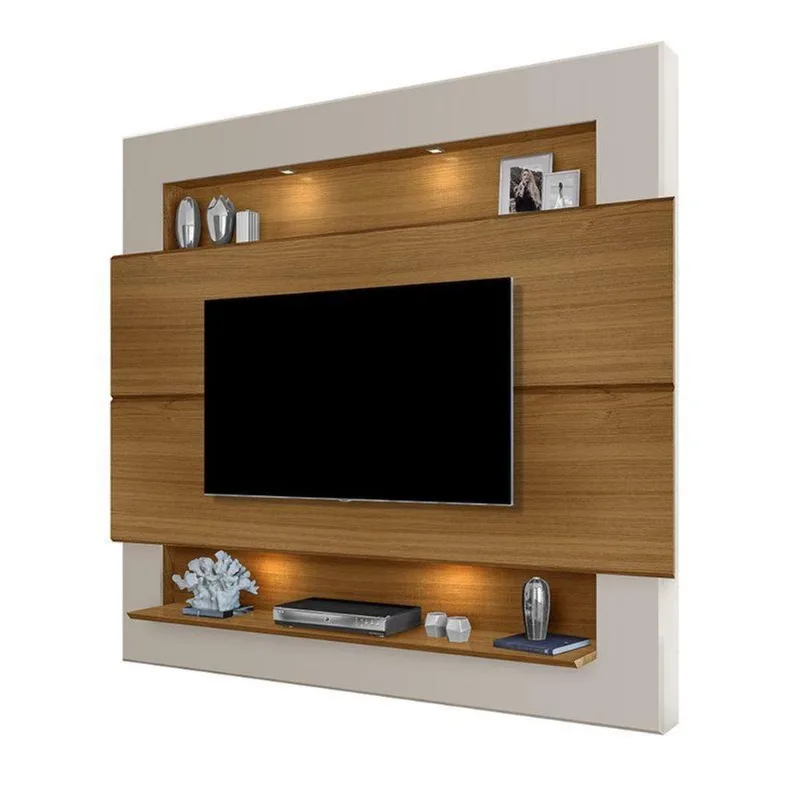 Painel Forlán 2,10 Cm para Tv de Até 75'' Off White carvaho - Gran Belo