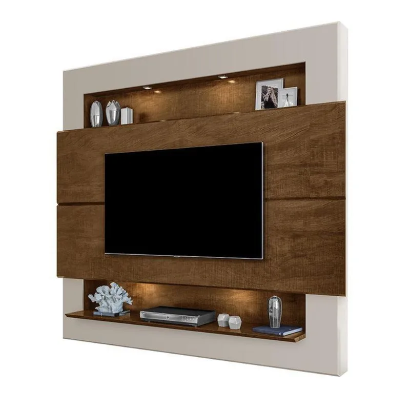 Painel Forlán 2,10 Cm para Tv de Até 75'' Off White malbec - Gran Belo