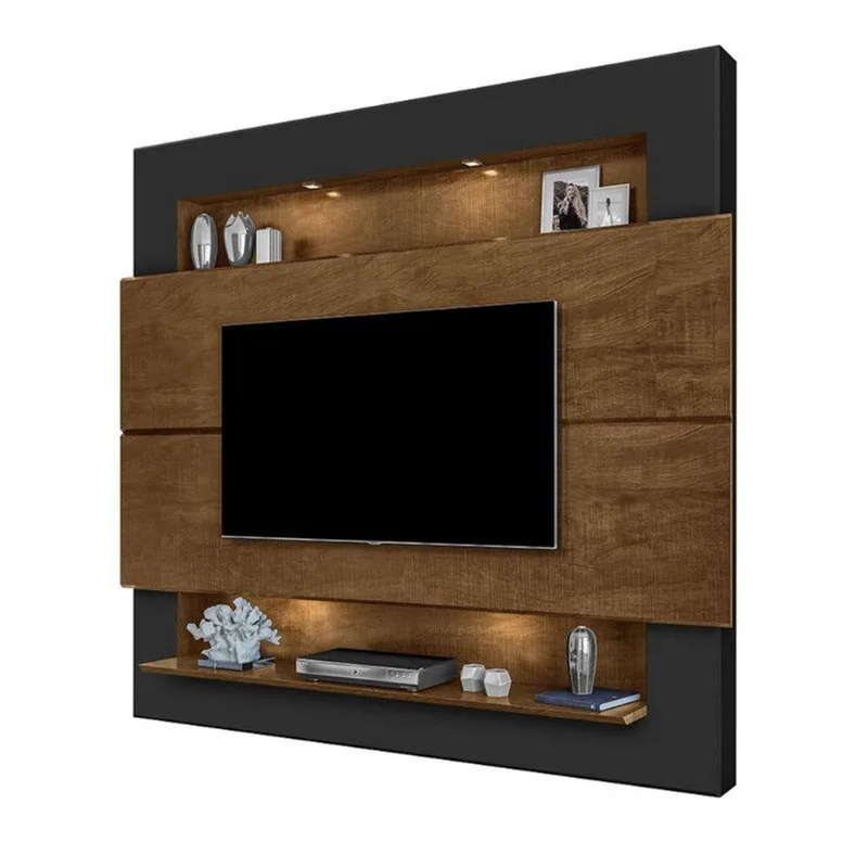 Painel Forlán 2,10 Cm para Tv de Até 75'' Preto malbec