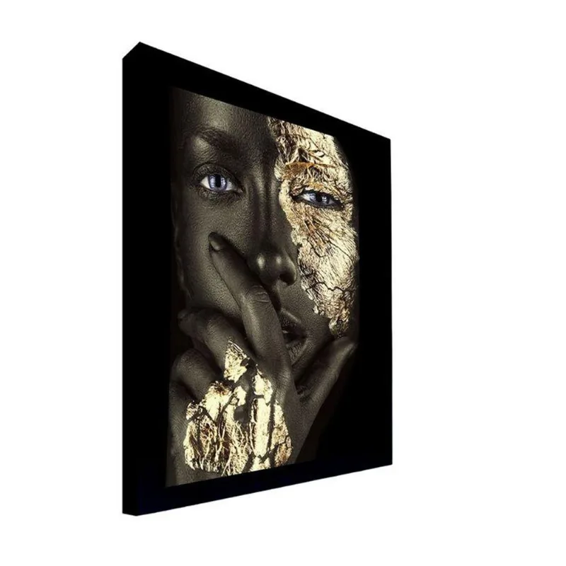 Quadro 135x80 Cm Mulher 047 com Moldura Laqueada Preto