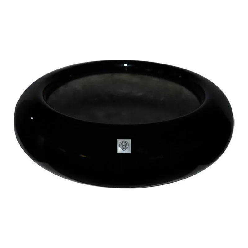 Bacia Decorativa Redonda M Preto Gran Belo