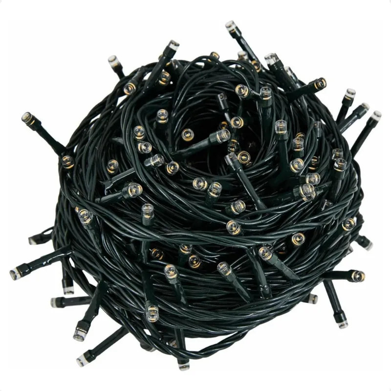 5 Cordão Luminoso Led Estático 100 Leds 3000K Taschibra 110V