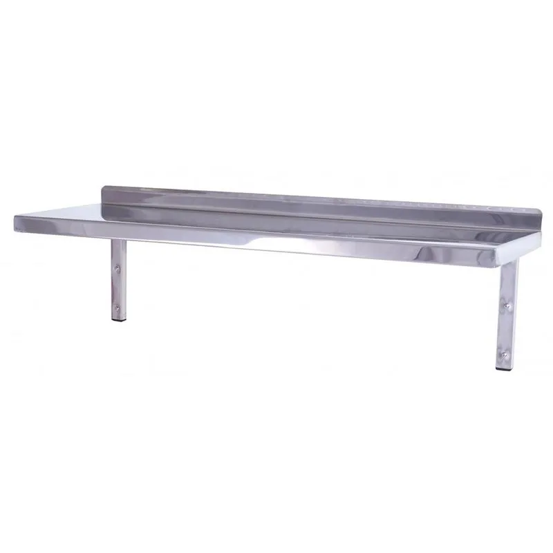 Prateleira Inox Benfati 100X40CM com 2 Suportes Mão Francesa 383
