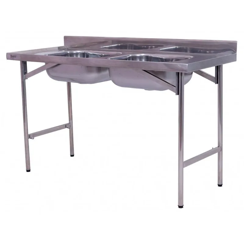 Pia Industrial Benfati Inox 430 150x60cm com 2 Cubas 510