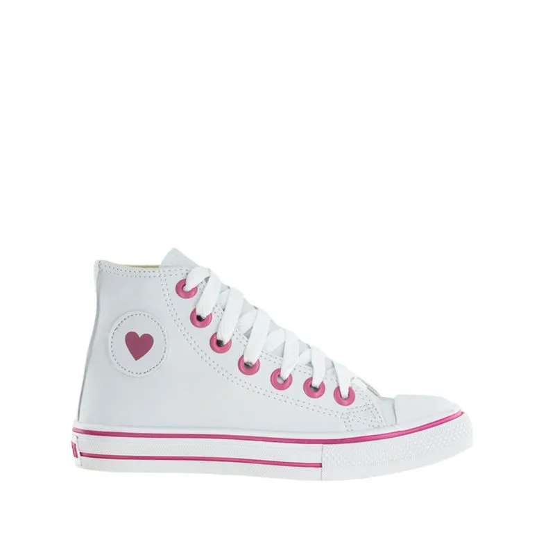 Tênis Menina Cano Médio Branco Star Feet 31